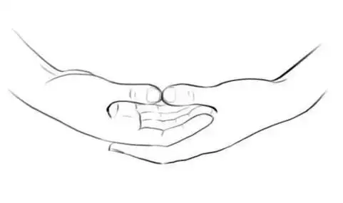 托手幼苗简笔画