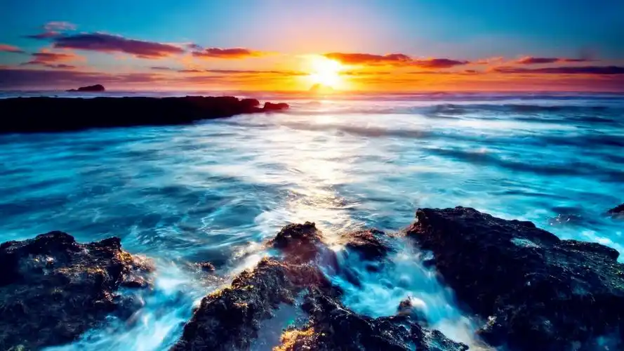 多彩意境海边美景壁纸_美不胜收的海边_风景壁纸