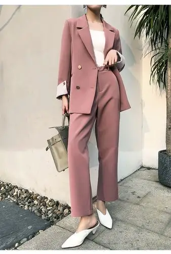 裤子 xs 品牌: 情悃 商品名称:chic小西装套装女2019春秋季新款韩版