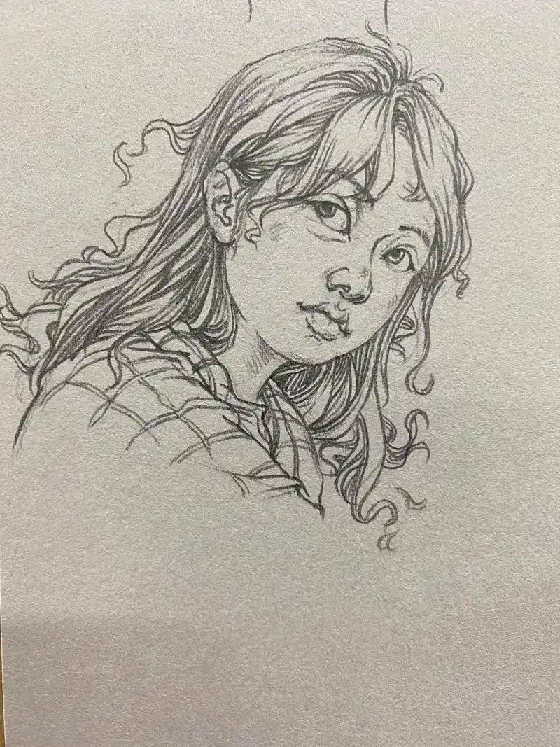 2b铅笔画的速写小头#一起学画画 #艺术培训 #人物肖像 # - 抖音