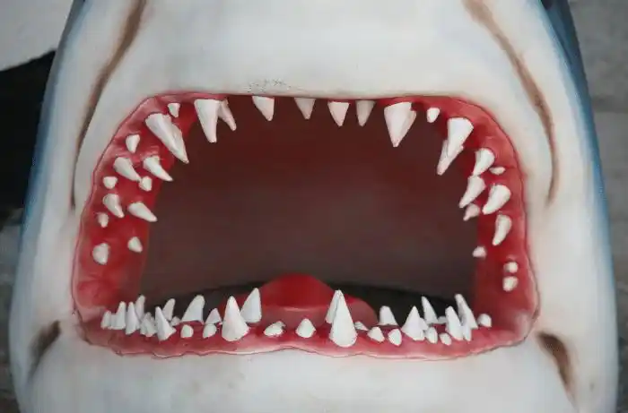 同时,在这里,小编也科普一个小知识,鲨鱼的牙齿非常特别,脱落之后还