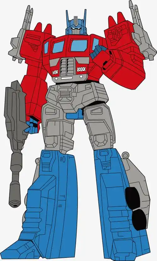 变形金刚擎天柱玩具矢量图