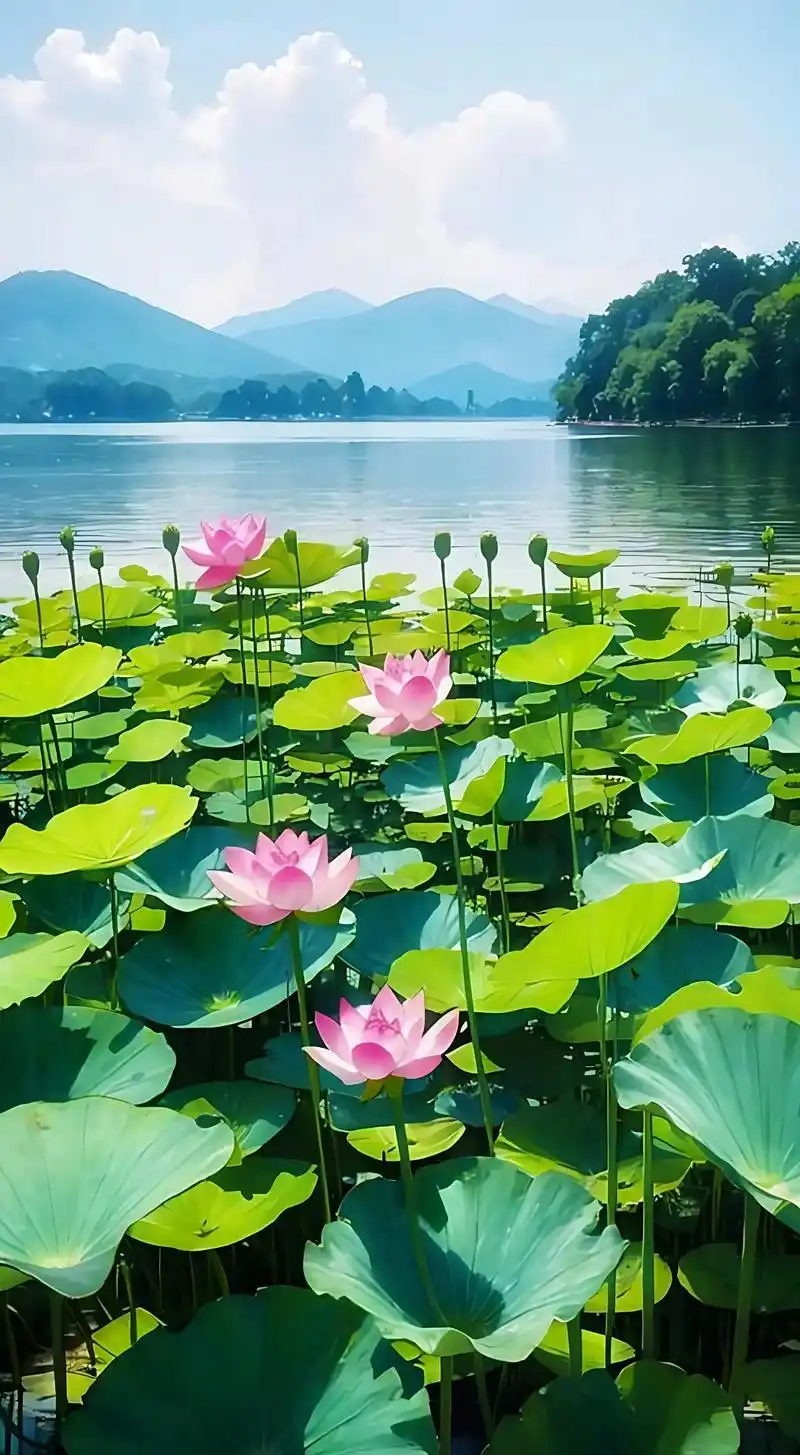 看最美风景,收获最好心情!西湖荷花盛开,花瓣如丝般婉转,微风 - 抖音