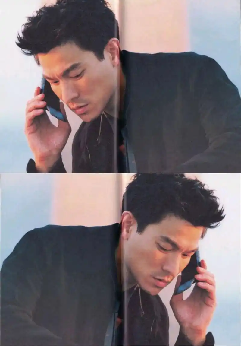 【刘德华】1998年爱立信手机广告 棱角分明的冷俊,泛发着迷人的味道.