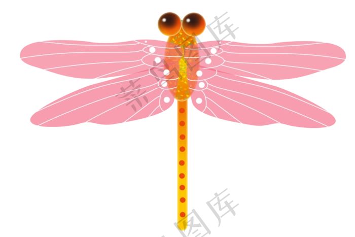 夏季昆虫粉色蜻蜓(3000x2000(dpi:300))psd模版下载