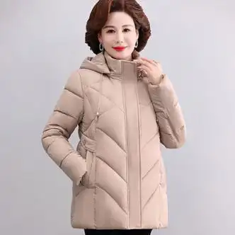 服饰内衣>女装>中老年女装>明天>明天女士羽绒服40-50岁小个子短款