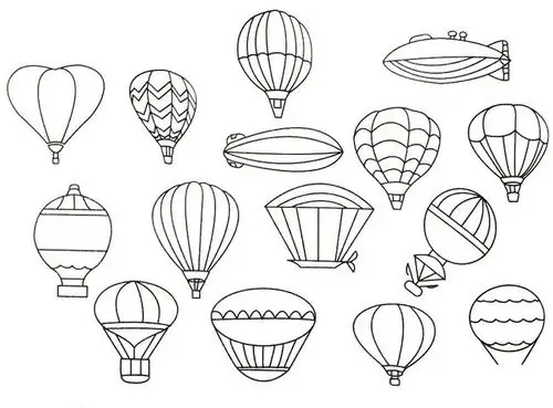 热气球简笔画的画法步骤图