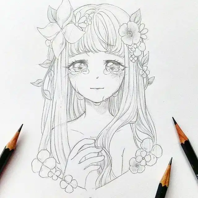 她笔下的二次元美少女特别适合初学者去临摹,线条比较简单,画起来