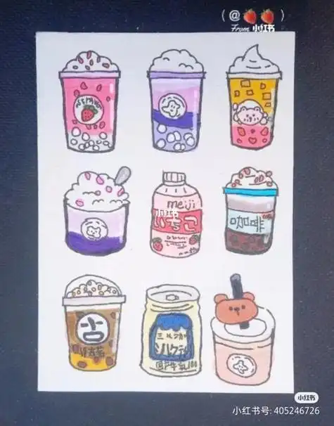 卡通奶茶简笔画卡通奶茶简笔画画法