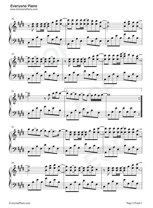 星辰大海简单版会不会我们的爱会被风吹向大海不再回来抖音五线谱预览