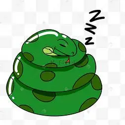 世界睡眠日睡觉的蛇卡通运动滑板动物卡通动物蛇像素装饰套图儿童撞色