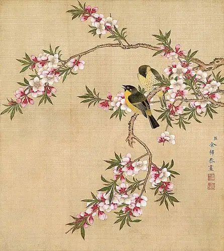 清-余穉-花鸟图十二开 故宫藏品仿真名画-国画书法-2021美间(软装设计