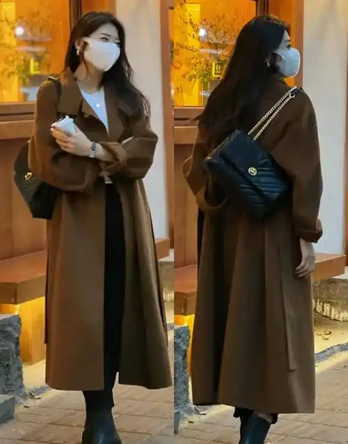 咖啡色大衣别乱搭!