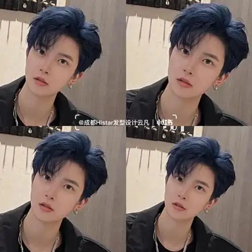 周末去哪儿  #蓝黑色发色成都染发/成都接发 / 成都染头发/成都饥发