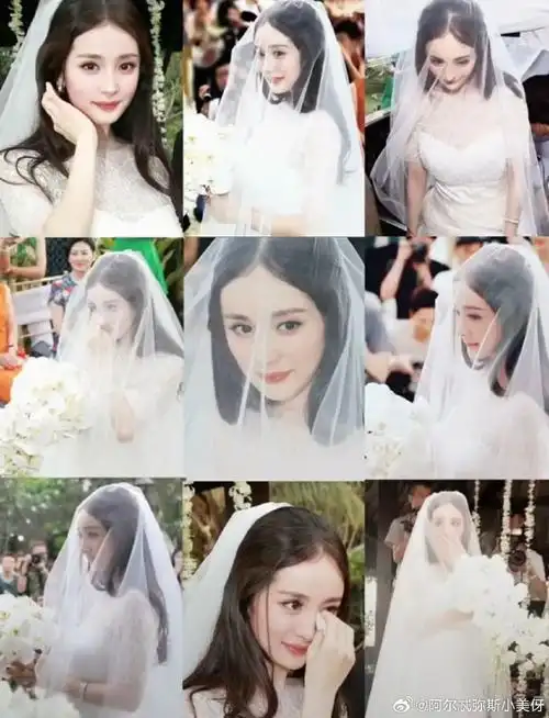 却是杨幂当年为爱冲锋陷阵的证明,现在再看婚纱照还是会被杨幂的颜值