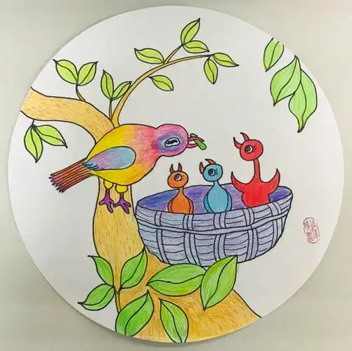 710岁儿童创意画彩铅画