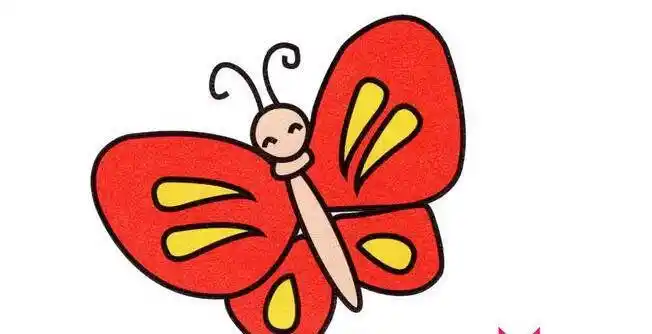 1一6年级画画图片大全,各种美丽的蝴蝶简笔画图片