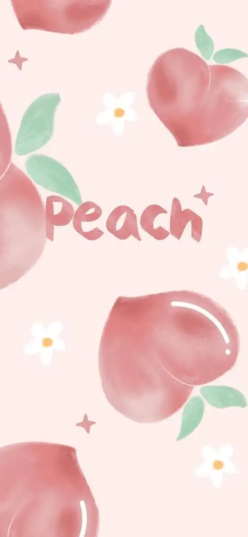 桃子系列背景图,粉色系桃子背景图(粉色系水果主题壁纸)