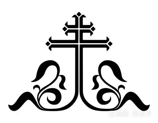 观赏天主教十字架矢量图