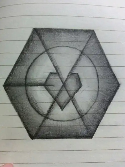 图片临摹,exo标志,送给鹿晗礼物首页