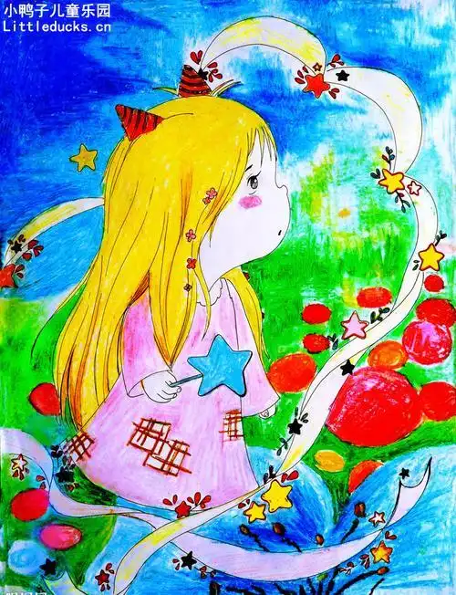 幼儿园小学生作品~海底世界水彩笔玩具总动员三年级小朋友优秀水彩画