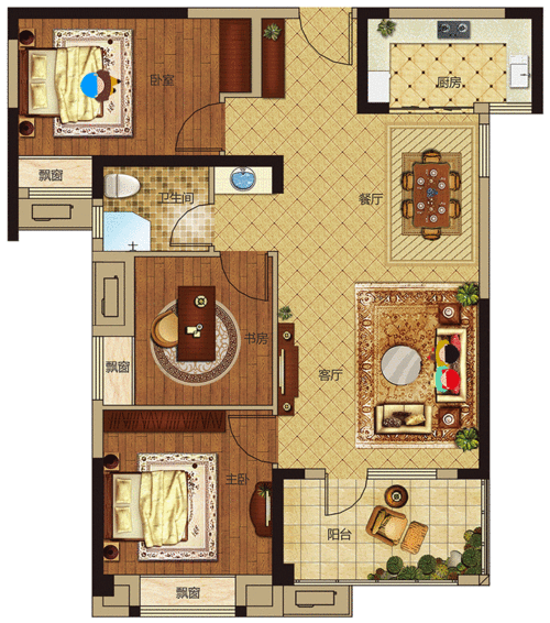 极致三房推荐这样的户型才是好户型