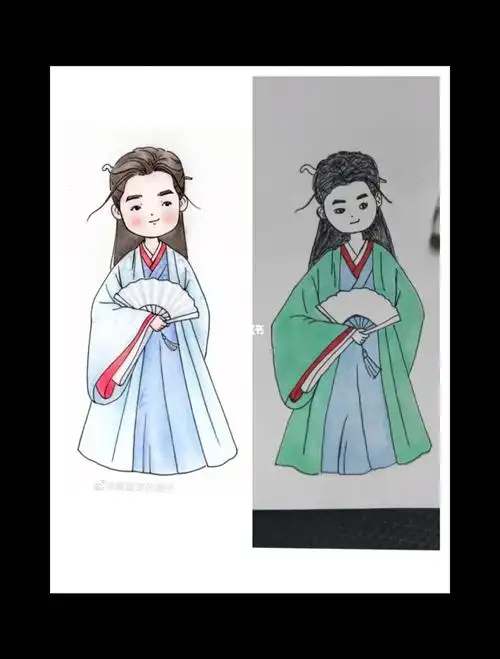 简笔画  张哲瀚 龚俊_龚俊_张哲瀚_简笔画_山河令_张哲瀚龚俊山河令