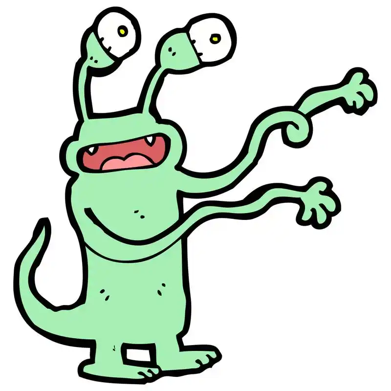 卡通外星人,卡通绿色外星人