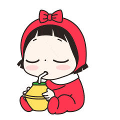 吃惊小女孩喝饮料惊呆gif动图_动态图_表情包下载_soogif