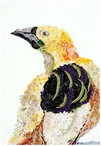 将时光渲染本站将这组国外艺术家创作的创意布艺拼贴画作品分享给大家