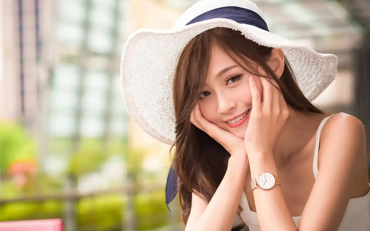 长发美女写真高清电脑桌面壁纸下载