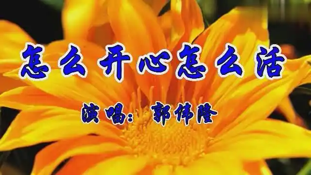 郭伟隆一首经典歌曲《怎么开心怎么活》好听极了