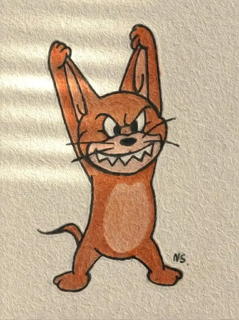 杰瑞鬼脸.#简笔画 #临摹 #猫和老鼠#杰瑞 #图文扶持计划 - 抖音