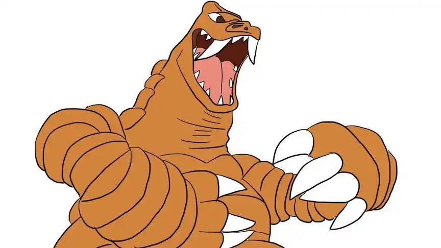 初代奥特曼中的雷德王怪兽儿童卡通简笔画