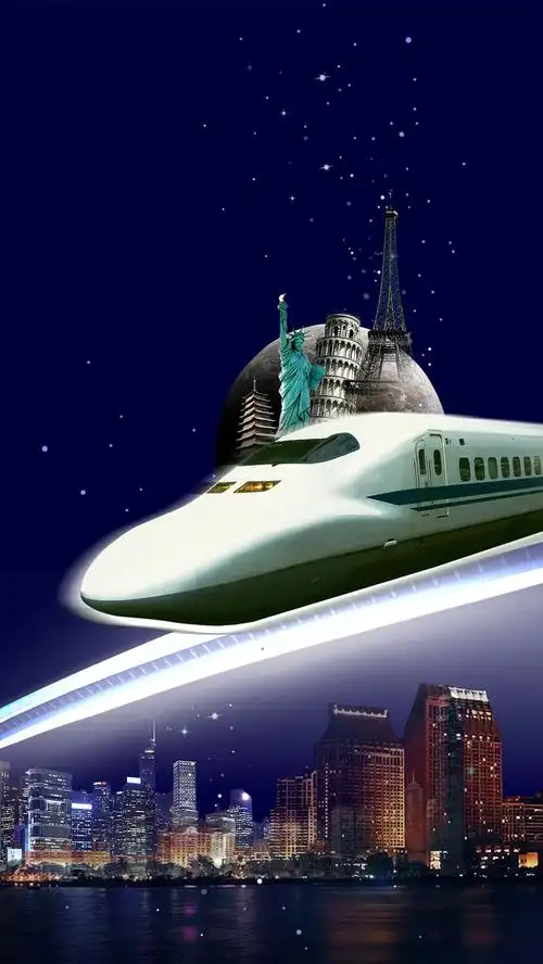 地铁宣传psd分层h5背景素材