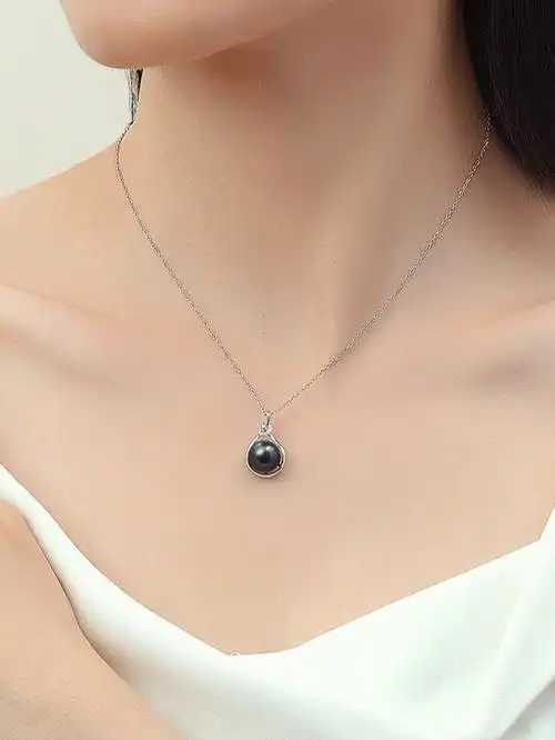 高贵的黑天鹅气质绝了06大溪地黑珍珠项链