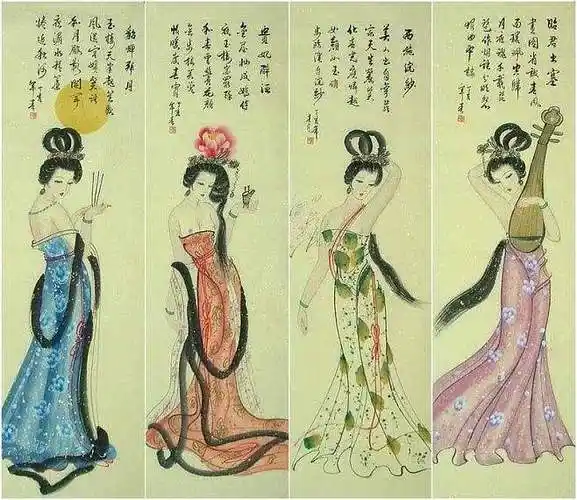 "沉鱼"说的是春秋战国时期的西施长得很美,有一次她去河边浣纱,水底下