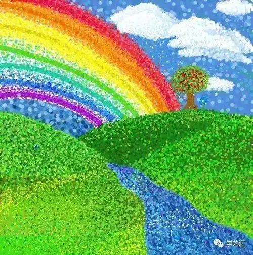 儿童点彩画,简直太爱这种创意绘画啦!