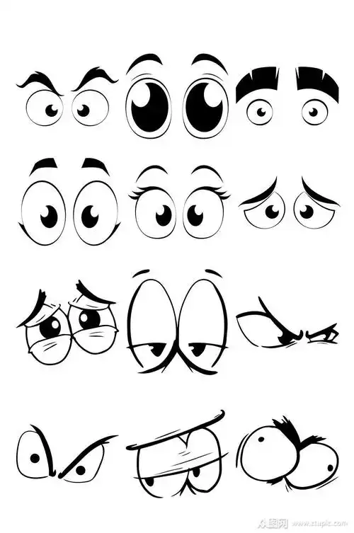 高清卡通眼睛素材模板下载-编号1895831-众图网