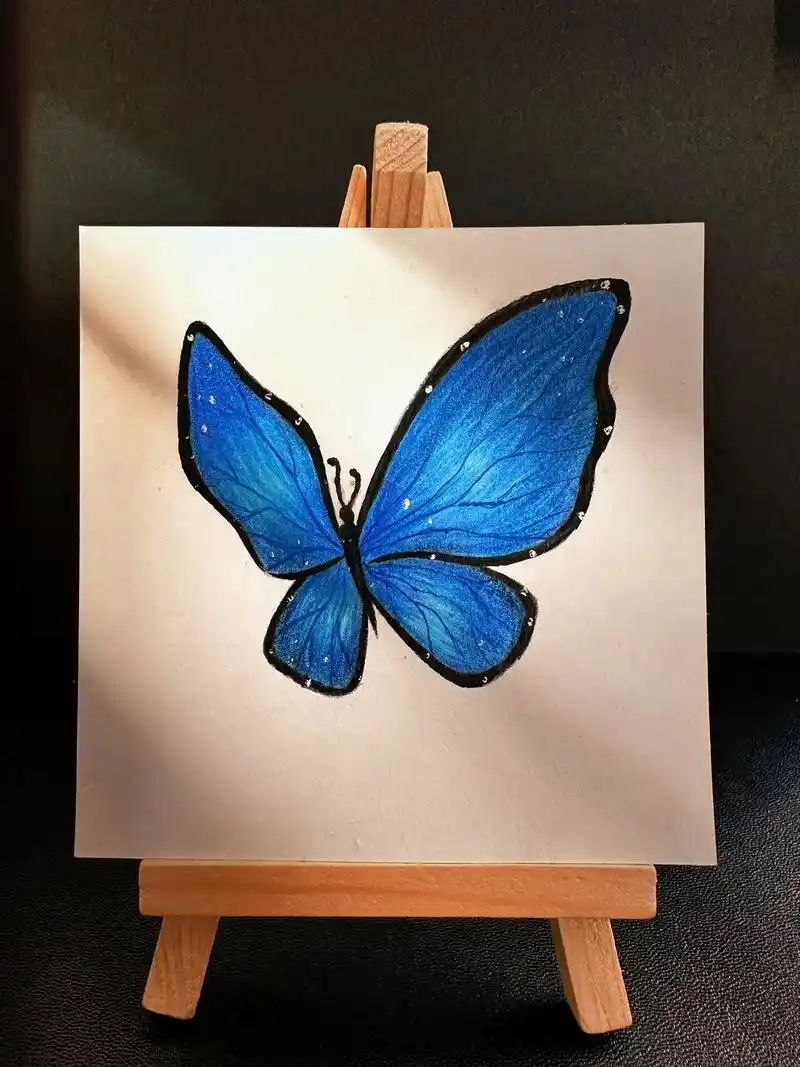 画一只蝴蝶 送给喜欢的人.#简笔画 #彩铅手绘 #每日一画  - 抖音