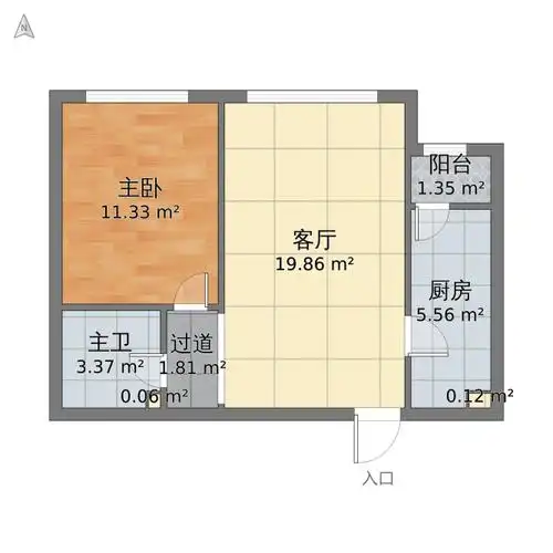 中式风格一室一厅装修设计图