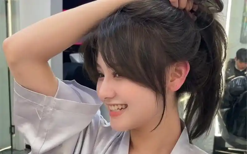 韩式修容刘海!可扎可放!适合圆脸,方脸,鹅蛋脸