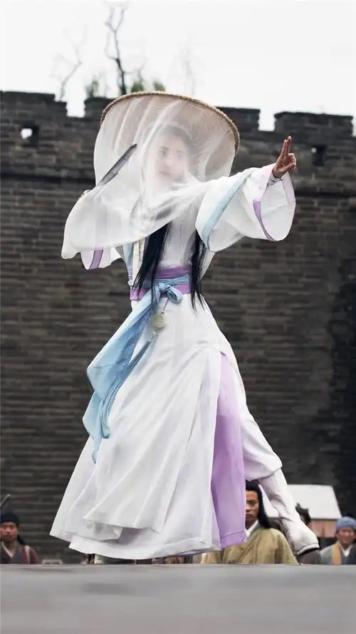 面纱古风 古风影视道具侠女斗笠帷帽cosplay舞台演出幕离防晒遮容面纱