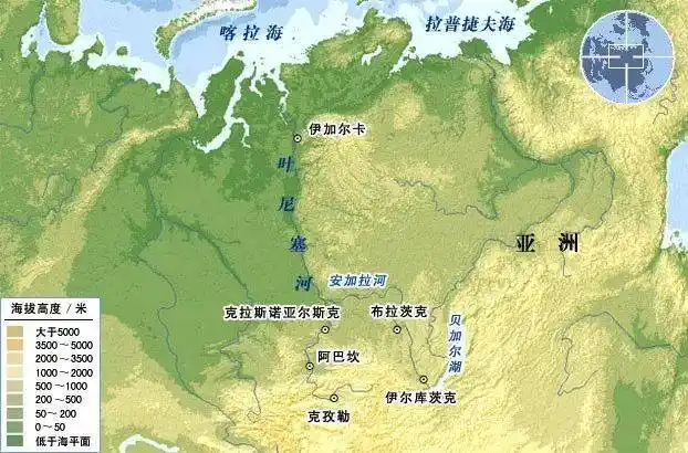 贝加尔湖(世界最深湖泊,由地壳断裂下陷而成),奥涅加湖.