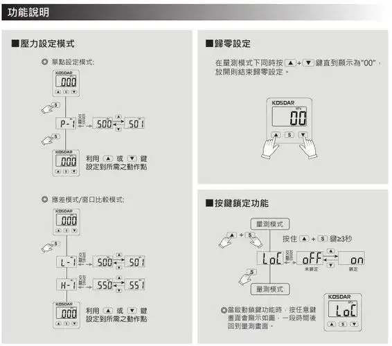 kosdar空气压力传感器真空负压开关kp46c02f1