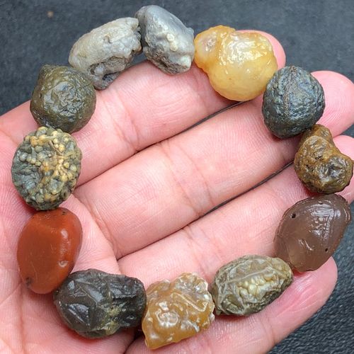 一物一图附证书天然阿拉善玛瑙手链送礼盒