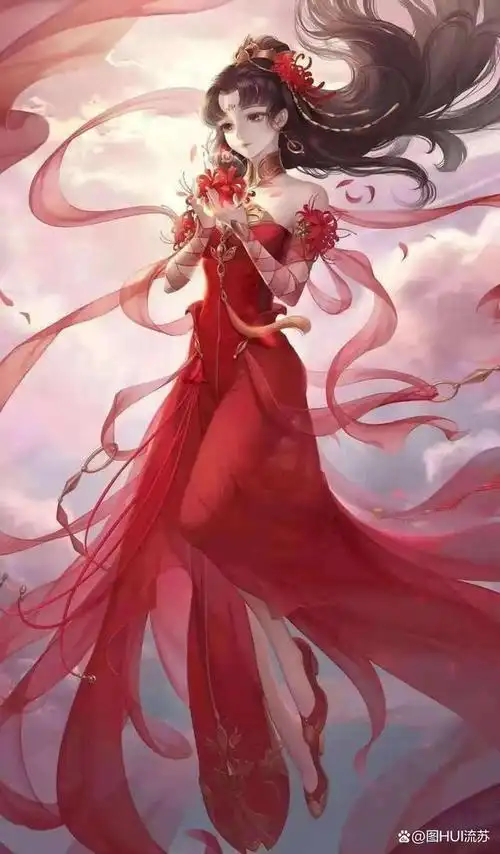 古风美人红衣壁纸