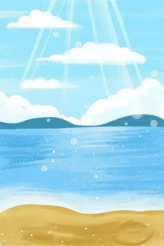 关键词:阳光沙滩室外背景 阳光 沙滩 海边 度假 插画背景 温暖 大海