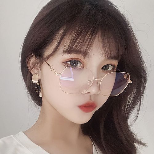 近视眼镜框女网网红大眼睛圆脸镜架平光光面素颜定制成品光学镜