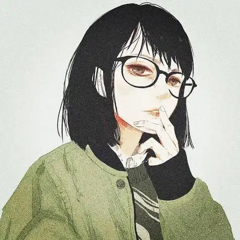 微信卡通眼镜刘海头像女生头像 卡通头像图片大全 -【爱个性】